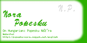 nora popesku business card